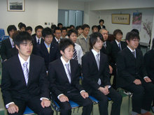 入寮式での記念撮影